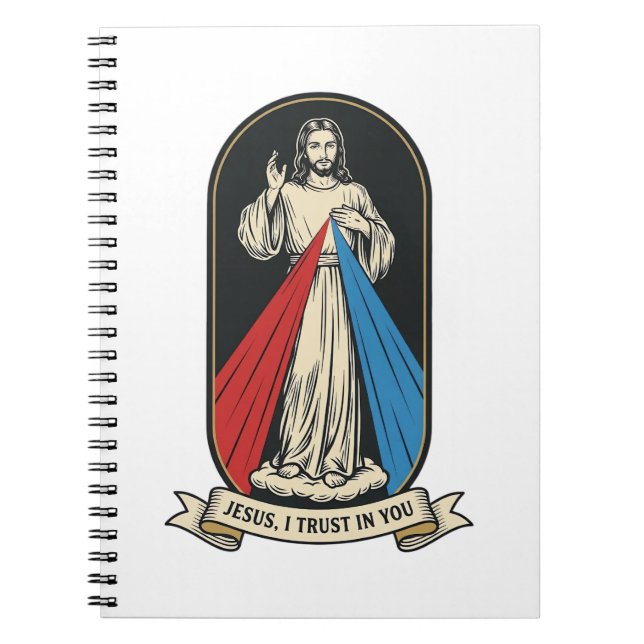 Divine Mercy Jesus Vintage Notebook (Front)