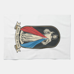 Divine Mercy Jesus Vintage Tea Towel