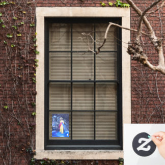 Divine Mercy Jesus walking on water with Stars Window Cling