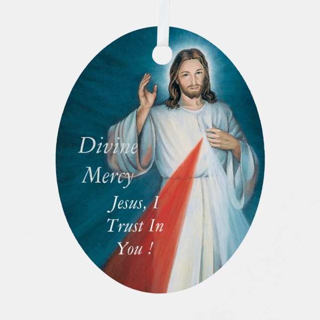 Divine Mercy  Metal Ornament (Front)
