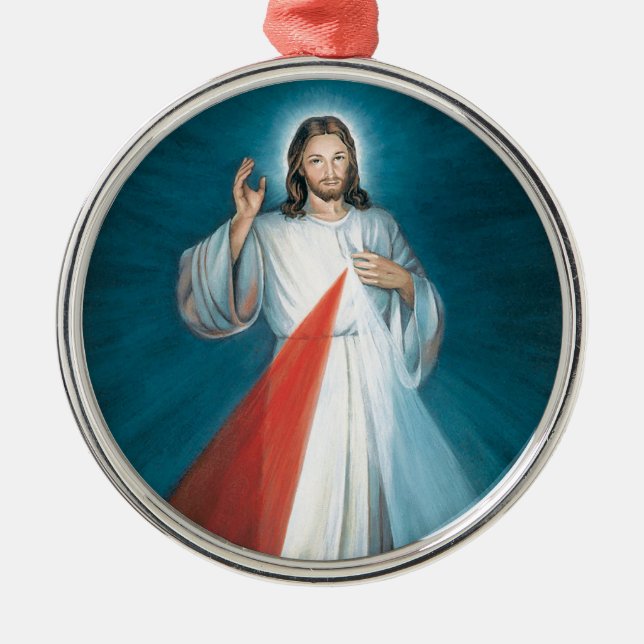 divine mercy metal tree decoration (Front)