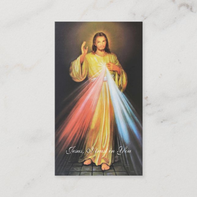 Divine Mercy of Jesus Chaplet Catholic Religious   Place Card (Front)