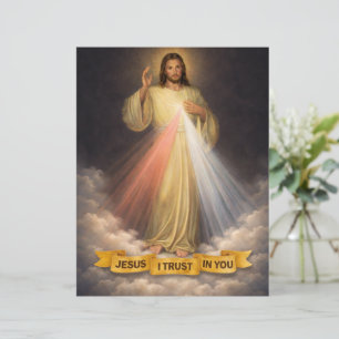 Divine Mercy of Jesus Chaplet Prayer Religious Custom Letterhead