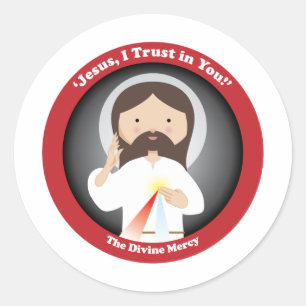 Divine Mercy of Jesus Classic Round Sticker