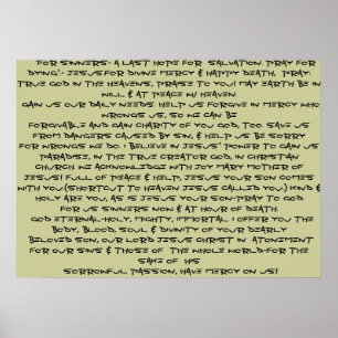 Divine mercy of Jesus prayer poster! veryimportant Poster