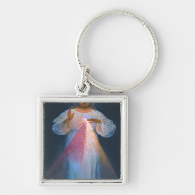 Divine Mercy Original By Kazimirowski Key Ring (Front)