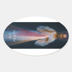divine mercy oval sticker