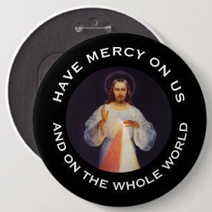 Divine Mercy Prayer Jesus St. Faustina 6 Cm Round Badge