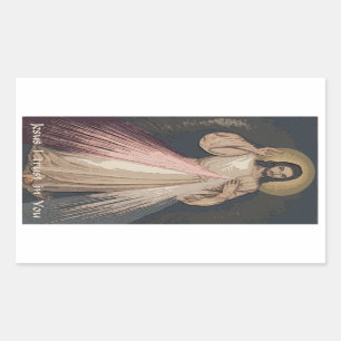 Divine Mercy Rectangular Sticker