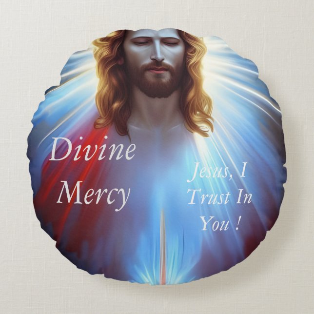 Divine Mercy     Round Cushion (Front)