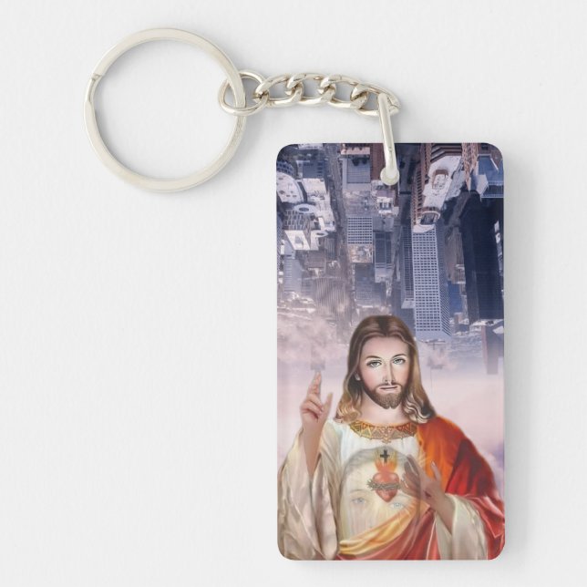 Divine Mercy, St. Faustina, Jesus I Trust in You Key Ring (Front)