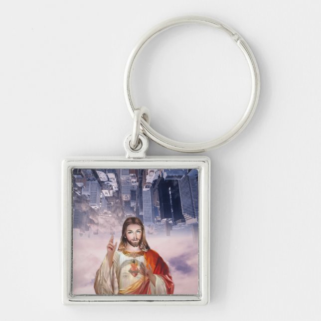 Divine Mercy, St. Faustina, Jesus I Trust in You Key Ring (Front)