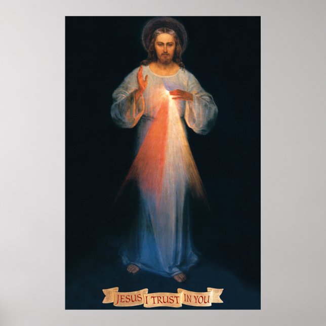 Divine Mercy, St. Faustina, Jesus I Trust in You Poster (Front)