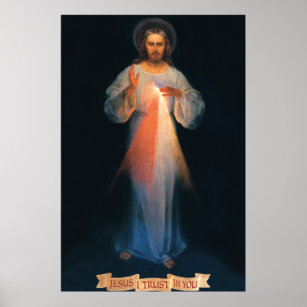 Divine Mercy, St. Faustina, Jesus I Trust in You Poster