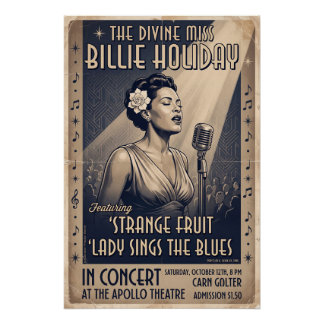 Divine Miss Billie Holiday Poster