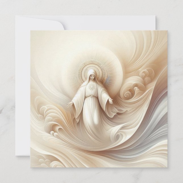 Divine Mother Blessing Amidst Soft White Tones (Front)