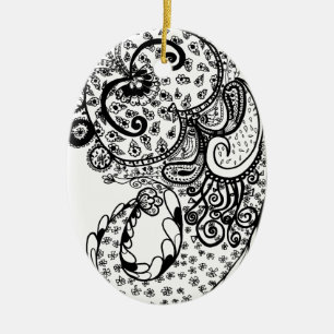 Divine Paisley Ceramic Tree Decoration