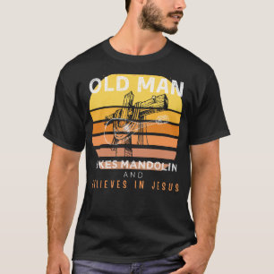Divine Plucks: Grumpy Old Mans Jesus Tune with Man T-Shirt