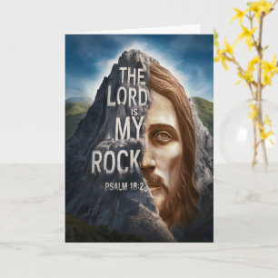 Divine Portrait: The Lord Is My Rock Card