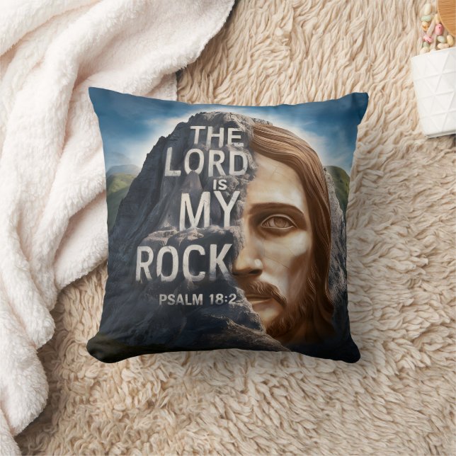 Divine Portrait: The Lord Is My Rock Cushion (Blanket)
