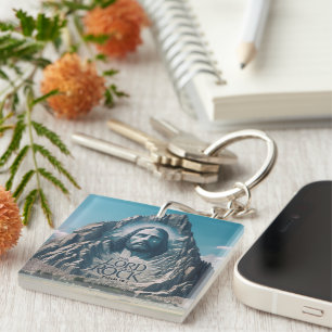Divine Presence on Majestic Peak Key Ring