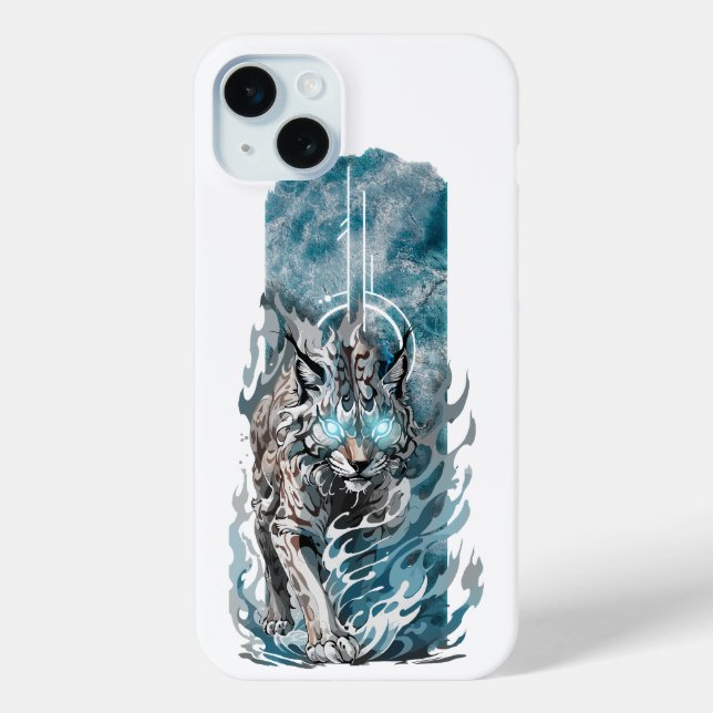 Divine Presence: Spiritual Lynx with Glowing Eyes Case-Mate iPhone Case (Back)