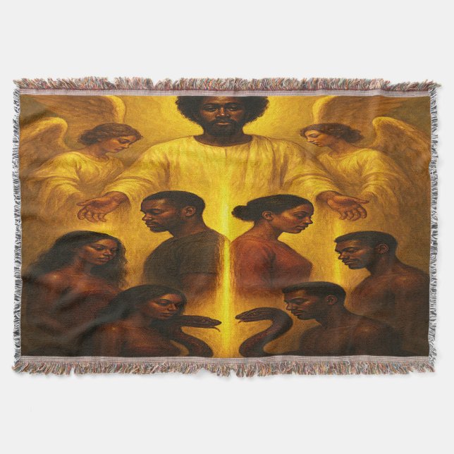 Divine Protection Christian Marriage Blanket (Front)