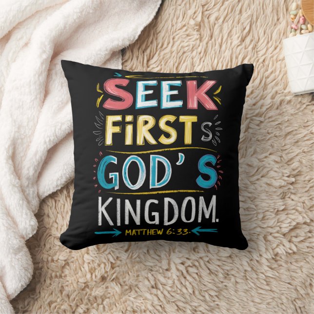 Divine Quest: Seek First Gods Kingdom Cushion (Blanket)