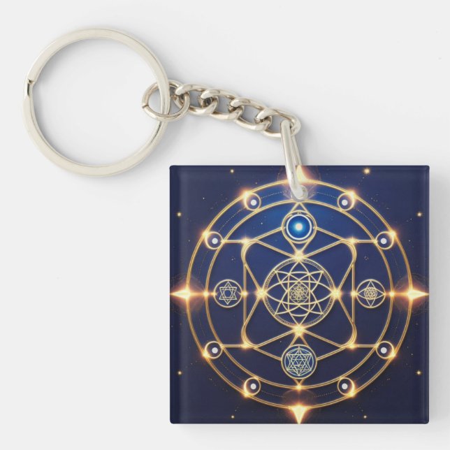 Divine Radiance – 5: Illuminated Universal Energy Key Ring (Front)