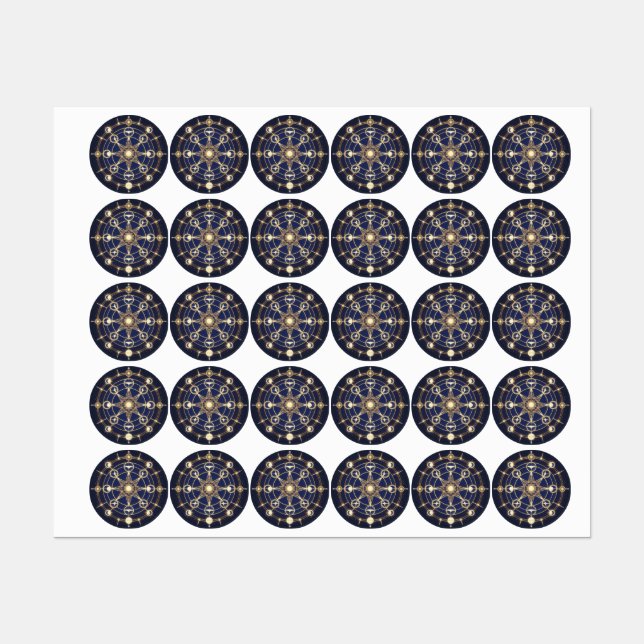 Divine Radiance – Golden Mandala of Awakening (Sheet)