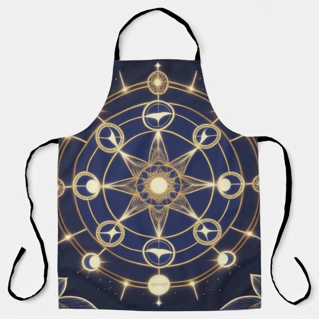 Divine Radiance – Golden Mandala of Awakening Apron (Front)