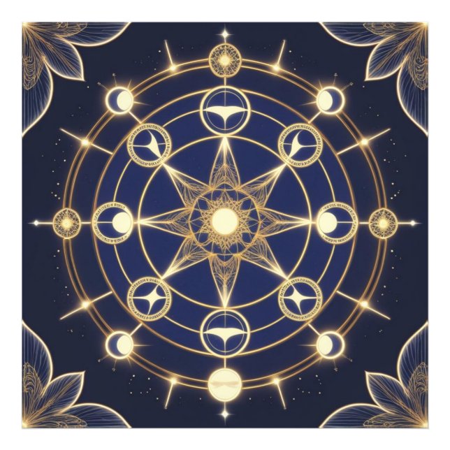 Divine Radiance – Golden Mandala of Awakening Photo Print (Front)