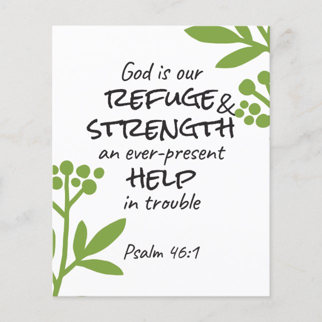 Divine Refuge - Psalm 46:1 for Spiritual Comfort a Flyer (Front)