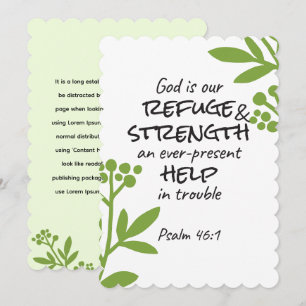 Divine Refuge - Psalm 46:1 for Spiritual Comfort a Holiday Card