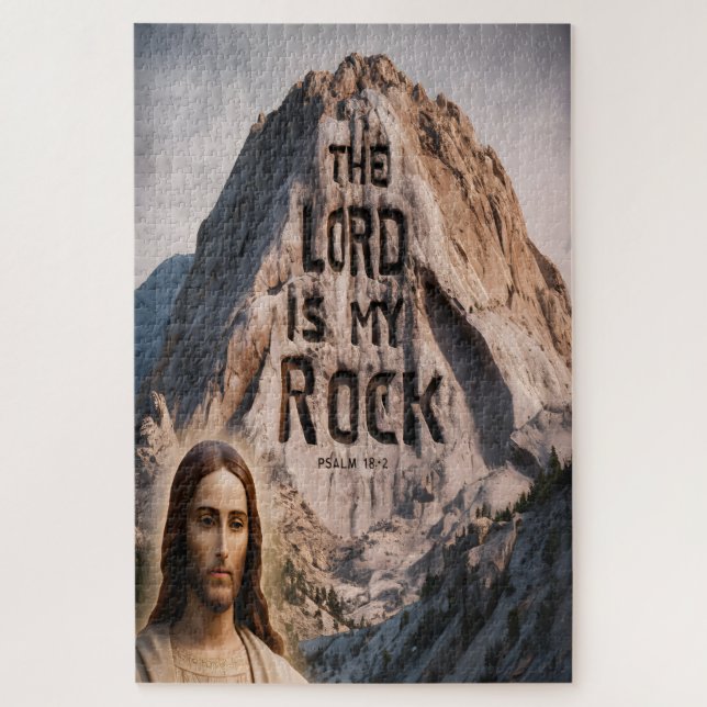 Divine Revelation: The Lord Is My Rock Jigsaw Puzzle (Vertical)