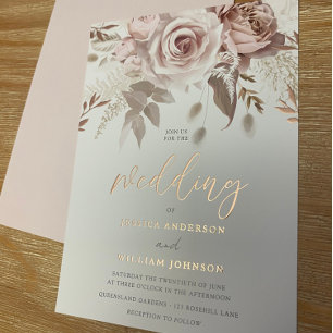 Divine Rose Gold Blush Floral Wedding