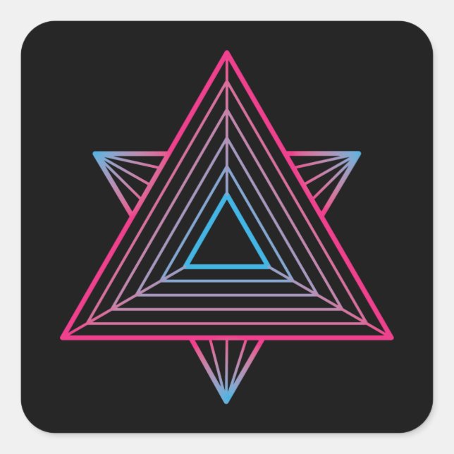 Divine Sacred Geometry Square Sticker (Front)
