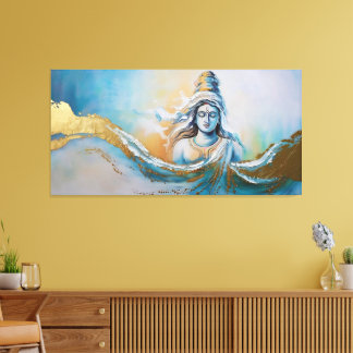 Divine Serenity: Goddess Gayathiri Reimagined Canvas Print