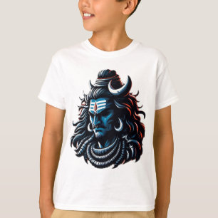 Divine Serenity: Lord Shiva in Ethereal Blue" T-Shirt