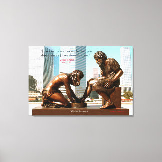 "Divine Servant" City Sculpture Canvas Print