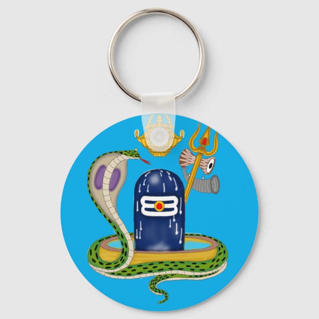 Divine Shivlingam Keychain – Sacred Mahadev Symbol (Front)