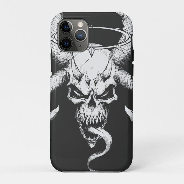 Divine Skull of Death Black Case-Mate iPhone Case (Back)