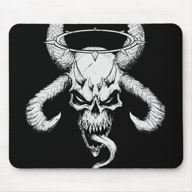 Divine Skull of Death Black Mouse Mat (Front)