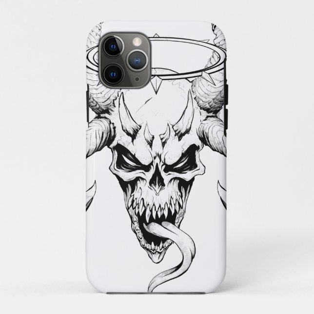 Divine Skull of Death White Case-Mate iPhone Case (Back)