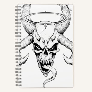 Divine Skull of Death White Notebook