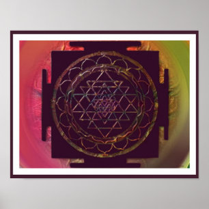 Divine Sri Yantra4 Color Poster