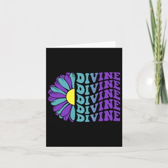 Divine Suicide Prevention Mental Health Awareness  Card (Front)