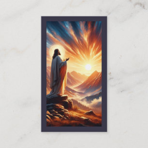 Divine Sunset: Lord's Prayer Inspiration Business Card