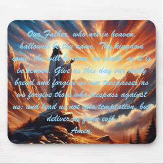 Divine Sunset: Lord's Prayer Inspiration Mouse Mat