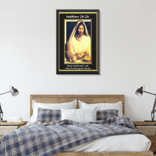 Divine Supper: Breaking Bread With Jesus Canvas Print